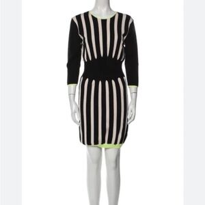 Ted Baker black white striped knit sweater dress